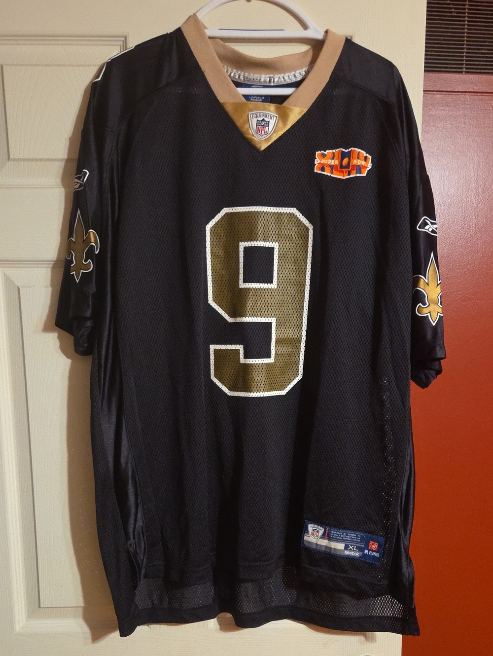 Reebok New Orleans Saints #9 Black and Gold Jersey